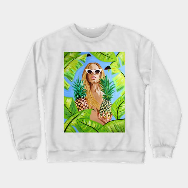 Pineapples in Paradise Crewneck Sweatshirt by The Soul Creative